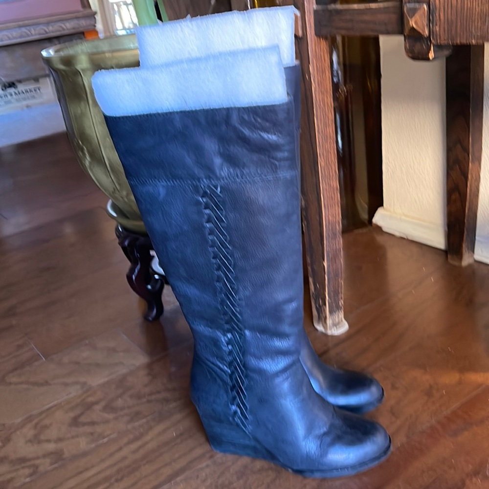 Lucky Brand Sanna Blue Jeans America Knee boots
